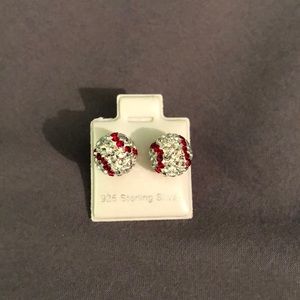 Swarovski crystal baseball earrings!!